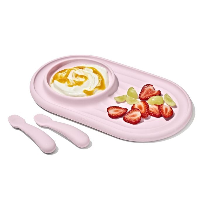 Textured Suction Plate & Spoons Set – 3-Piece B9
