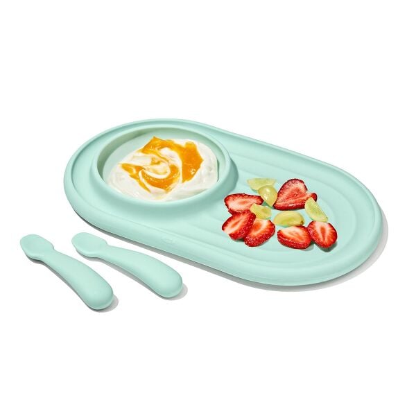 Textured Suction Plate & Spoons Set – 3-Piece B9