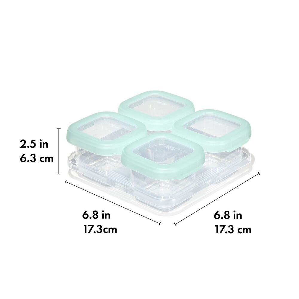 Baby Blocks Food Storage Containers (4 oz) - Opal A4