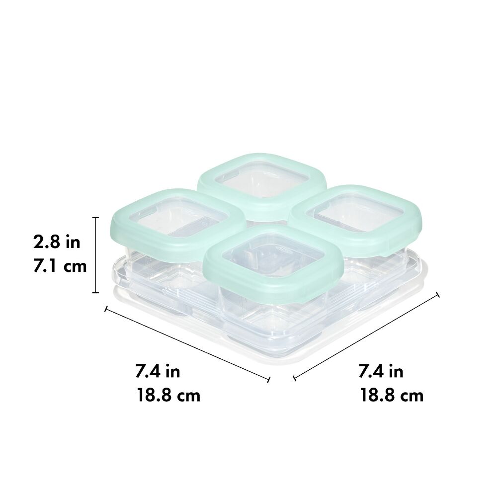 Baby Blocks Food Storage Containers (6 oz) - Opal E0