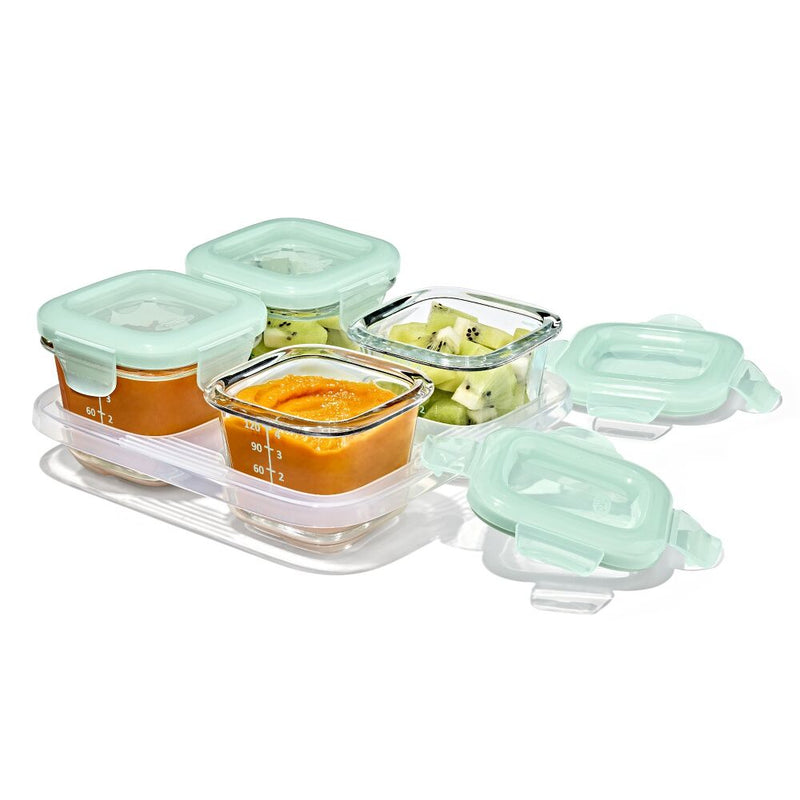 Glass Baby Blocks Food Storage Containers (4 oz) - Opal A8