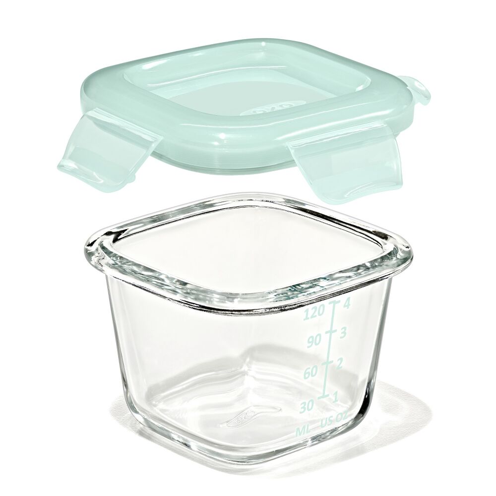Glass Baby Blocks Food Storage Containers (4 oz) - Opal L4