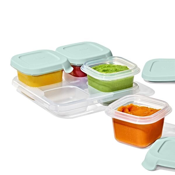 Silicone Baby Blocks Food Storage Containers (4 oz) - Opal B4