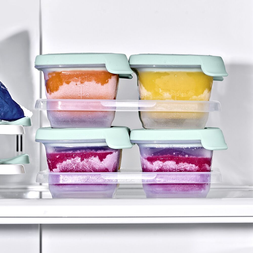 Silicone Baby Blocks Food Storage Containers (4 oz) - Opal B4