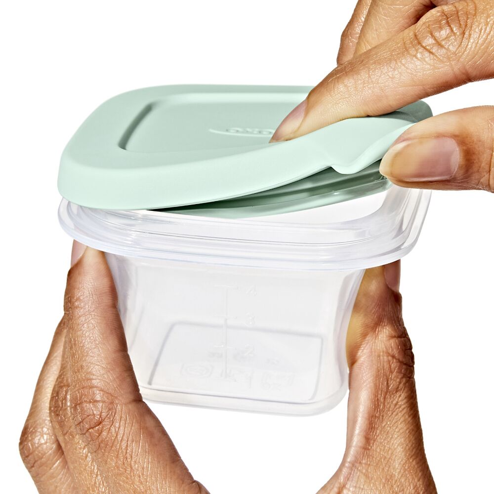 Silicone Baby Blocks Food Storage Containers (4 oz) - Opal B4
