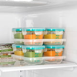 Baby Blocks Glass Food Storage Containers 4 Oz - Tot Teal L1