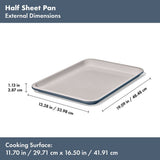 Non-Stick Pro Ceramic Coated Metal Bakeware Half Sheet Pan L5